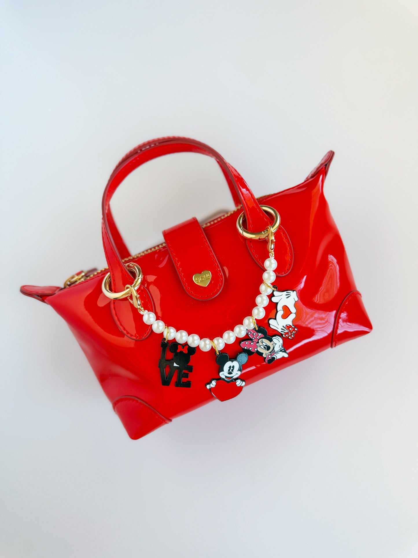 Love mini pearl bag chain