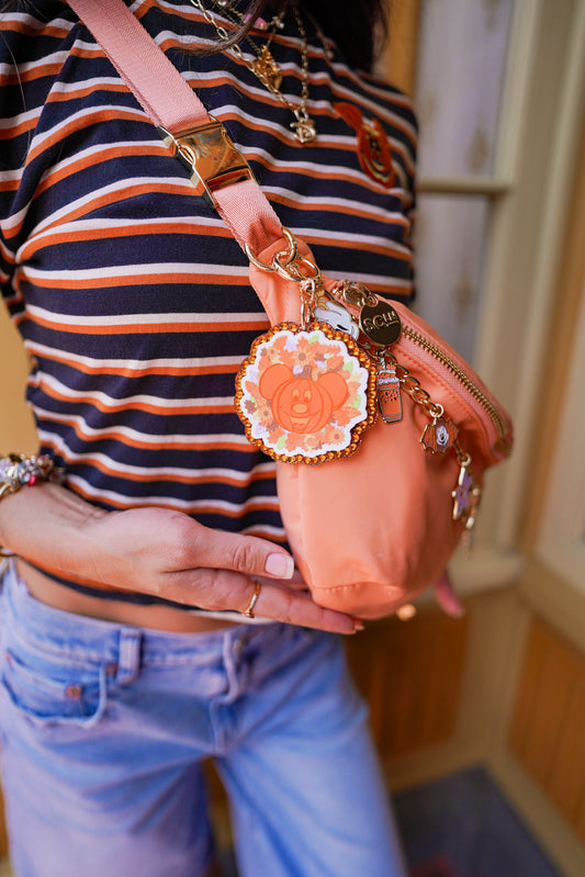 Pumpkin Wreath Bag Charm