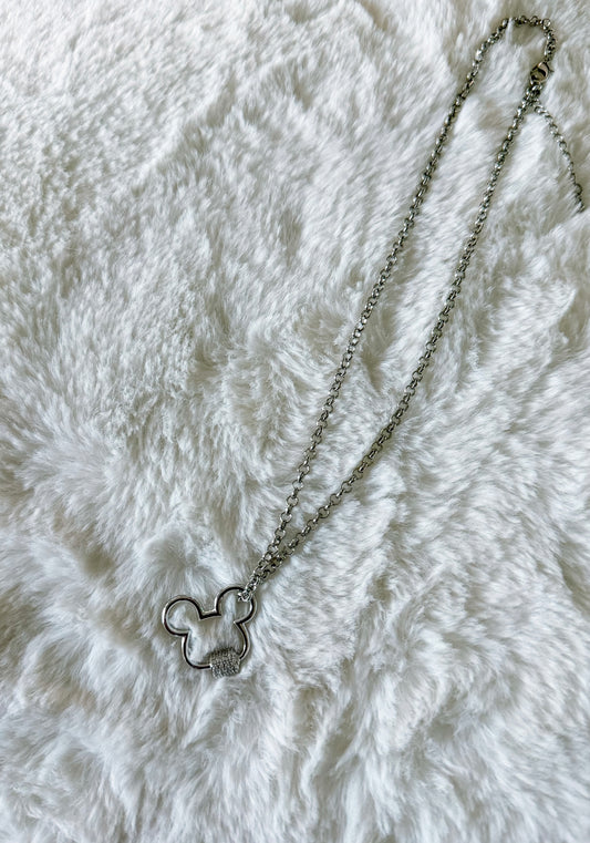 Mouse Carabiner Necklace *silver