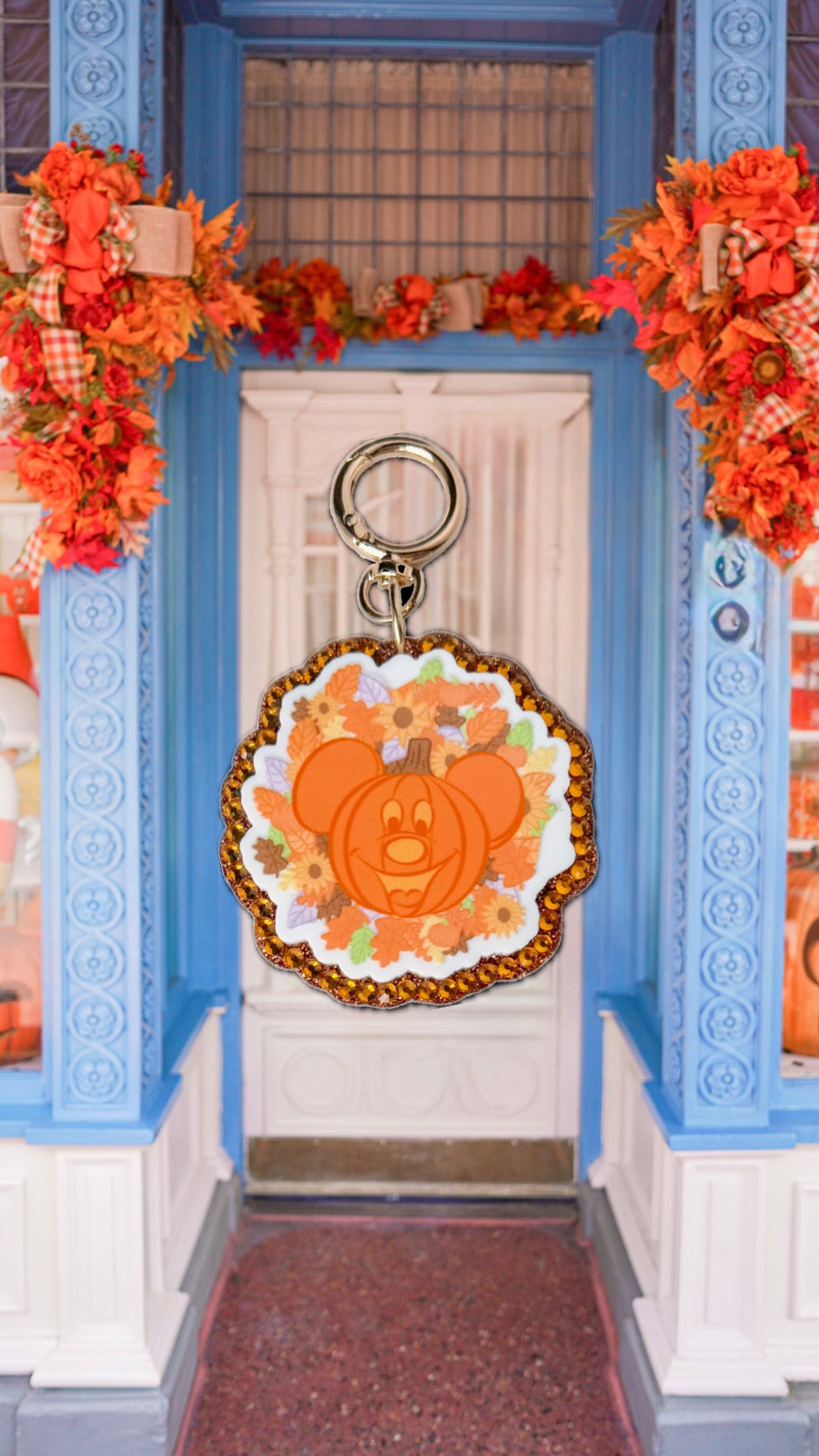 Pumpkin Wreath Bag Charm
