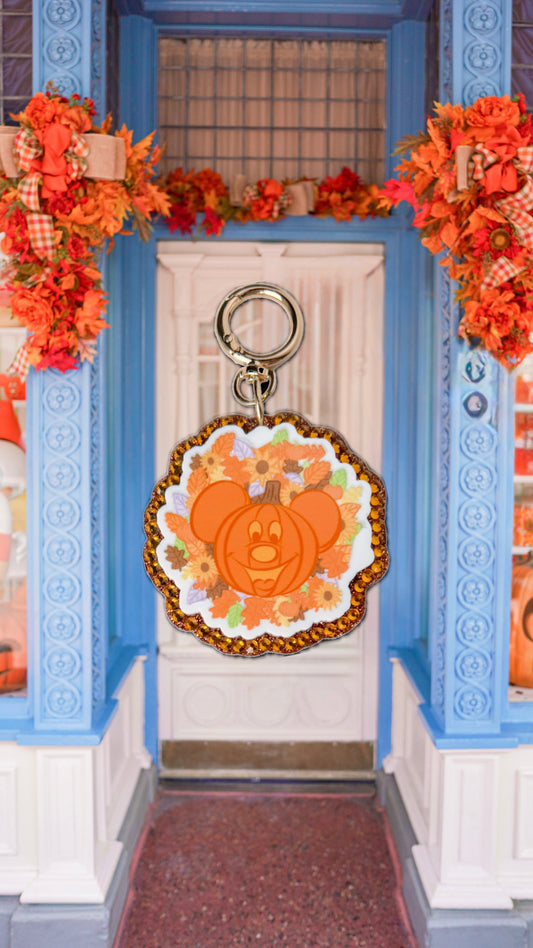 Pumpkin Wreath Bag Charm
