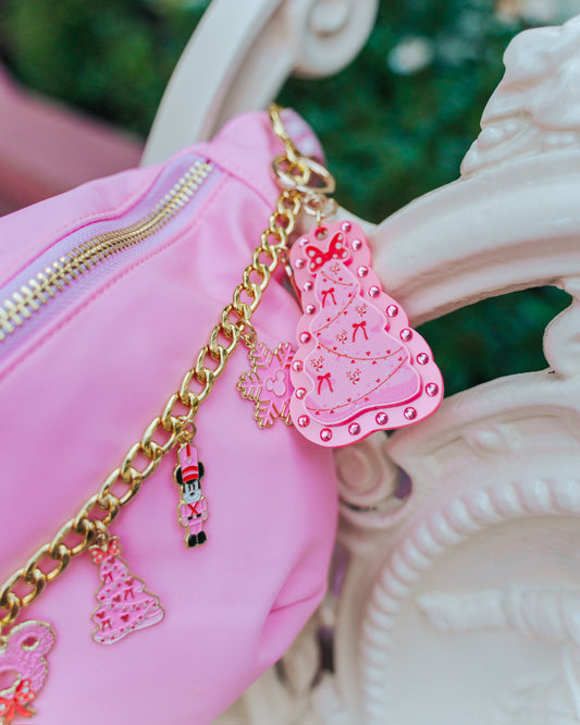 Pink Peppermint Tree Charm