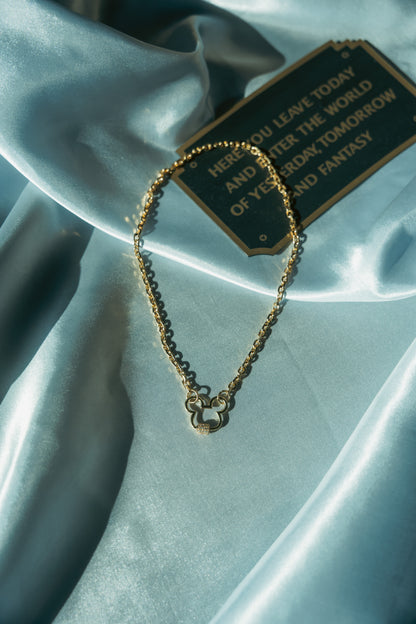 Mouse Carabiner Necklace *gold