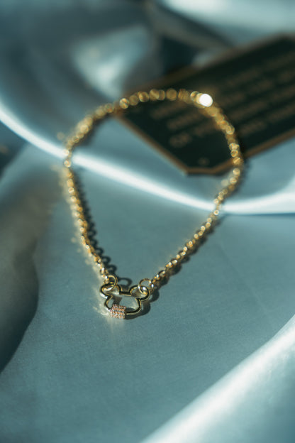 Mouse Carabiner Necklace *gold