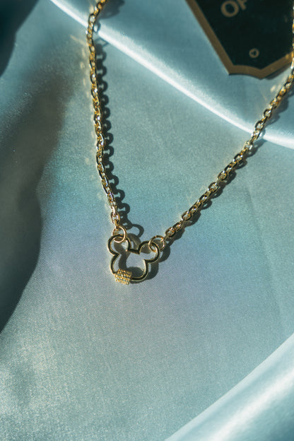 Mouse Carabiner Necklace *gold