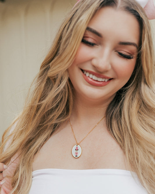 Pink Nutcracker Necklace