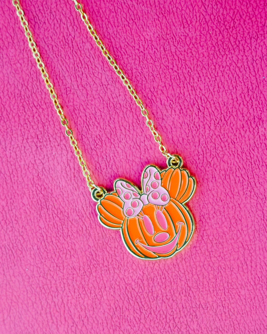 Pink Pumpkin Necklace