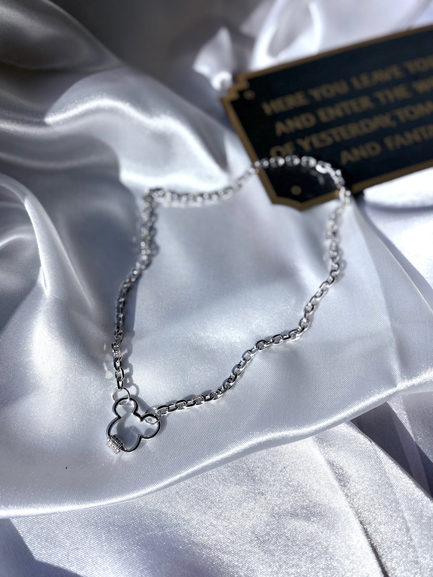 Mouse Carabiner Necklace *silver