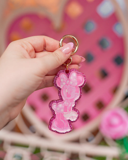 Pink Mouse Bag Charm
