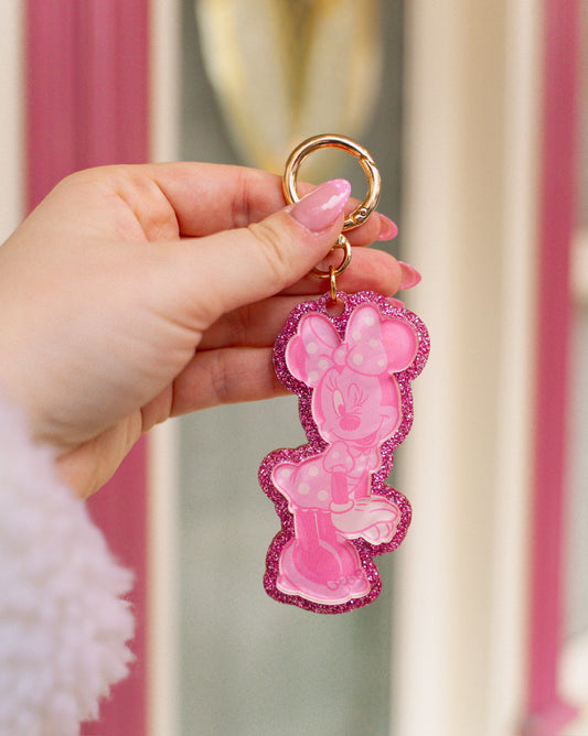 Pink Mouse Bag Charm
