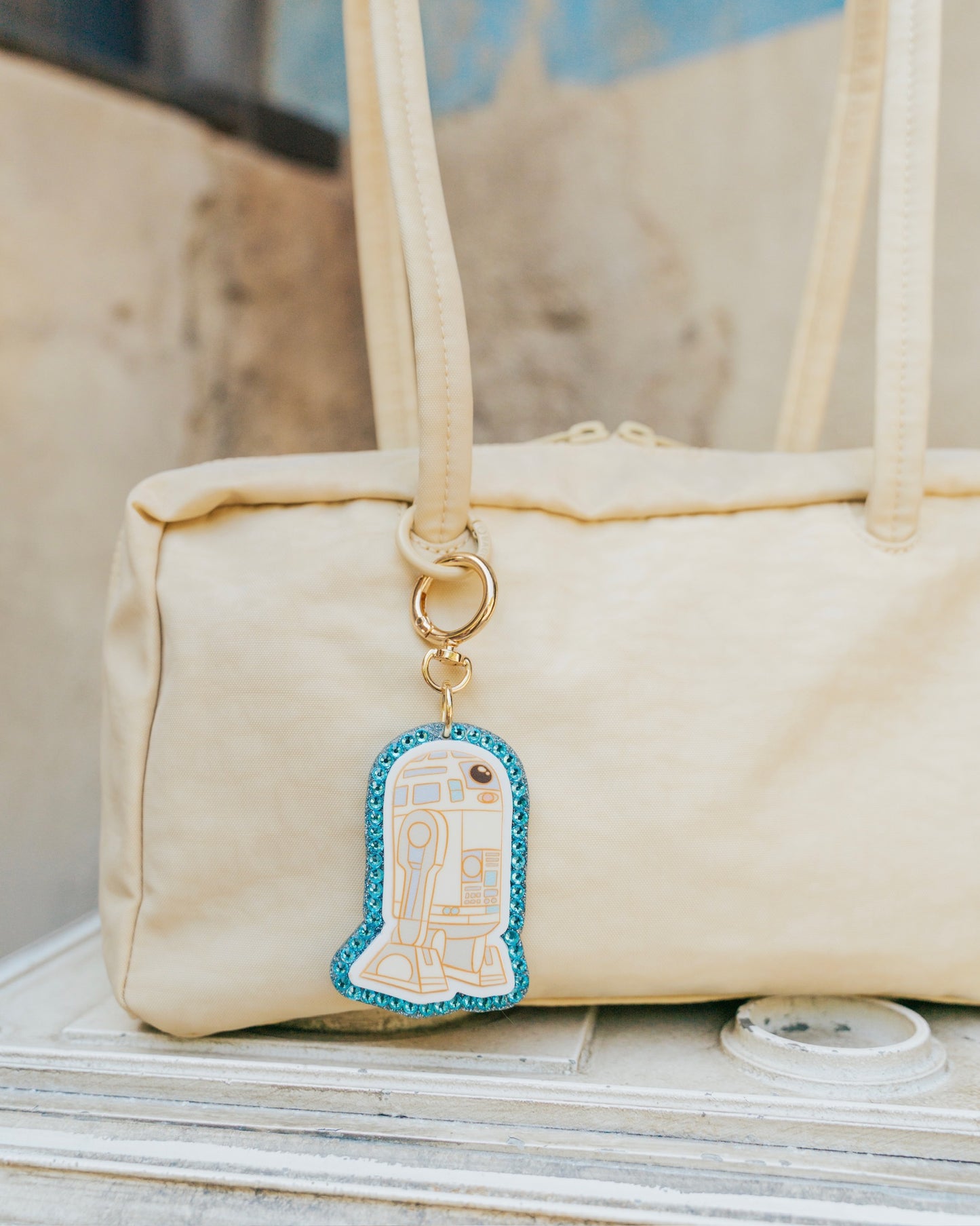 Blue Robot Bag Charm