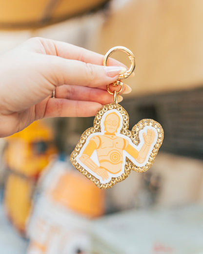 Gold Robot Bag Charm