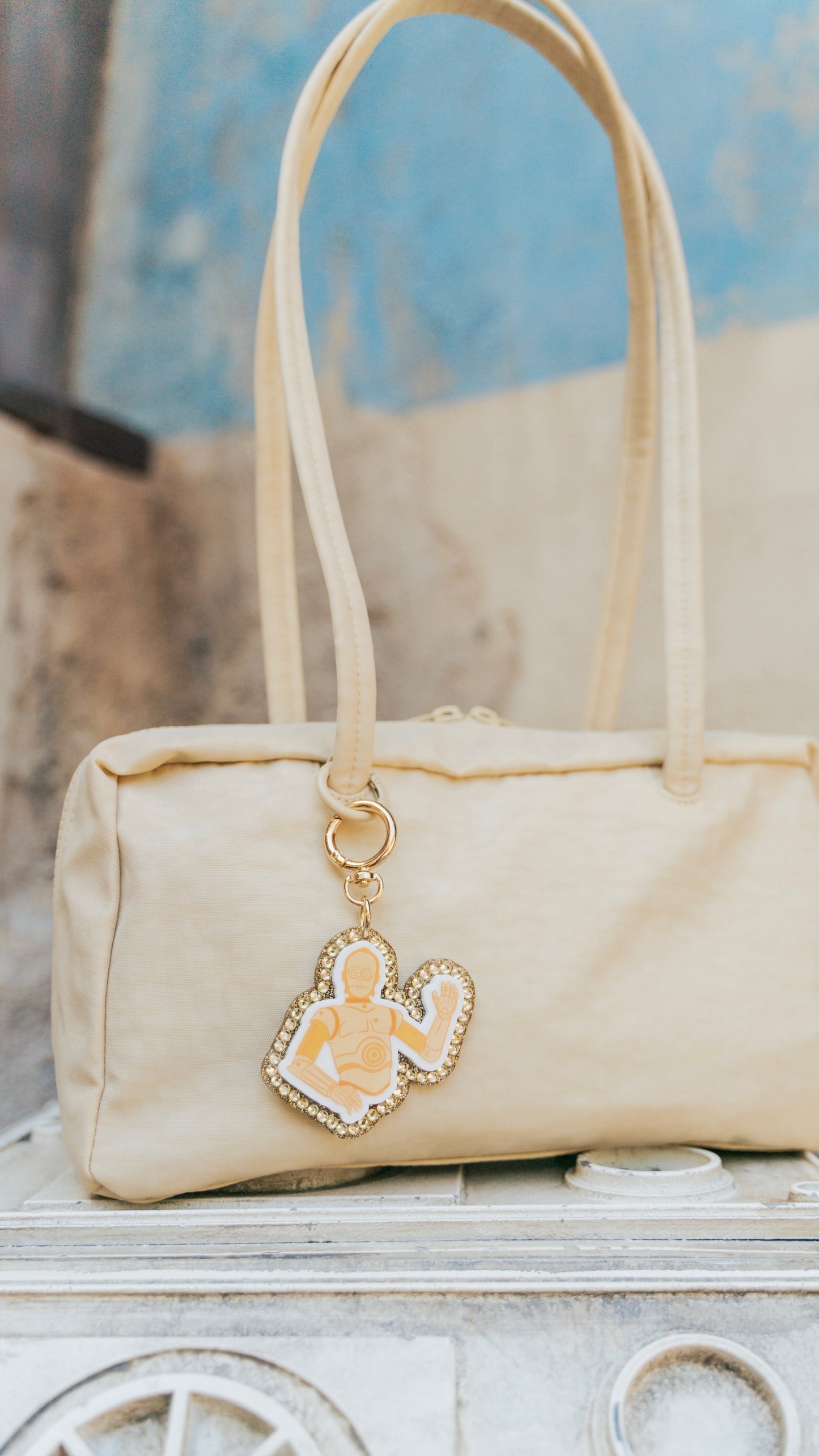Gold Robot Bag Charm